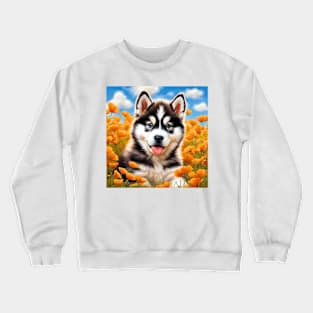 California Puppy Malamute Puppy Crewneck Sweatshirt